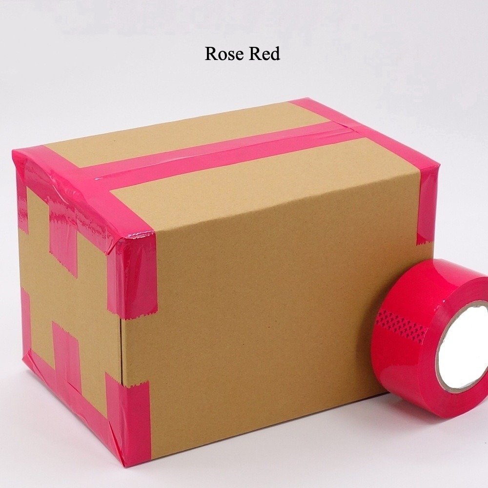 rose red colored bopp packing tape
